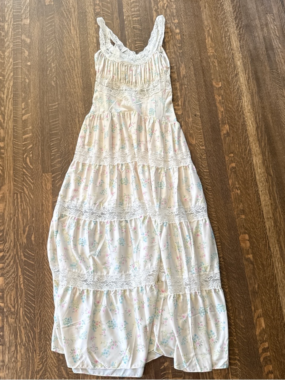 Frankie’s Bikini’s Dakota Floral Satin Maxi Dress - Picture 3 of 6